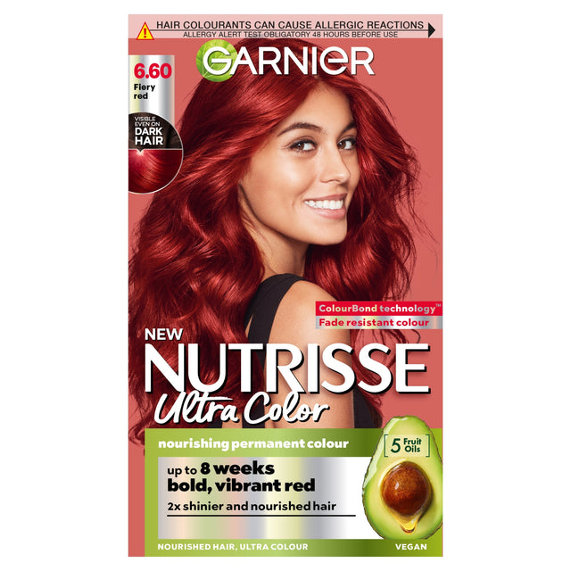 Garnier Nutrisse Ultra Color Intense Permanent Colour 6.60 Fiery Red