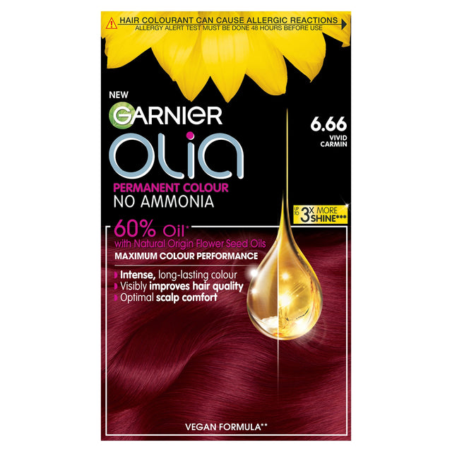 Garnier Olia Permanent Hair Dye 6.66 Vivid Garnet Red