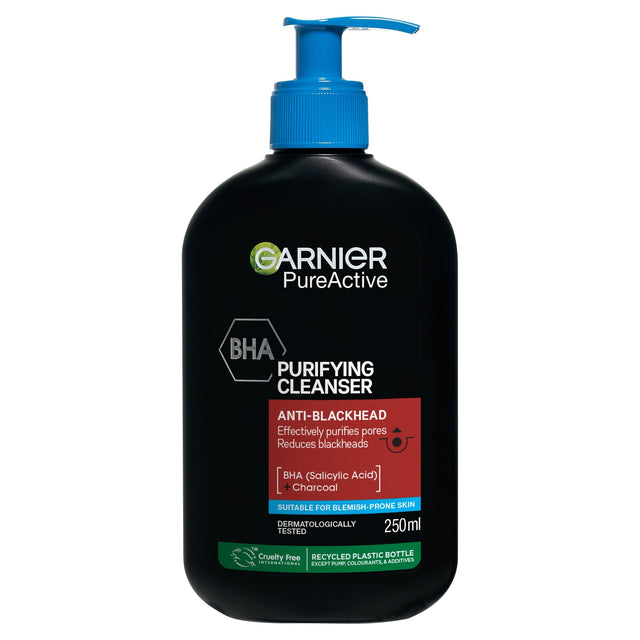 Garnier Pure Active Bha + Charcoal Purifying Cleanser 250 ml