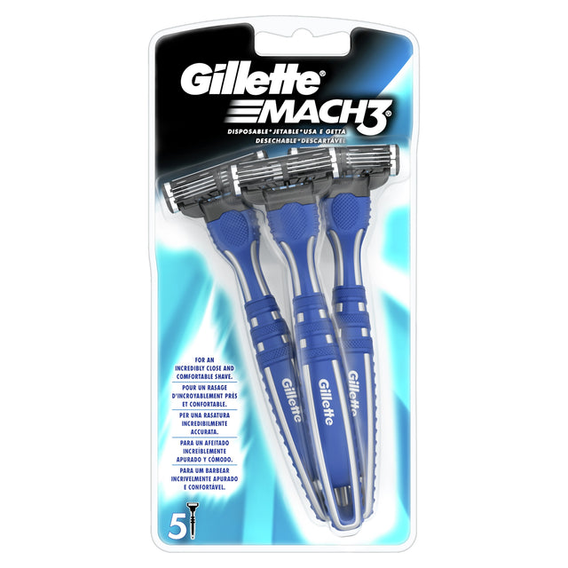 Gillette Mach 3 Disposable Men's Razors 5 Pack