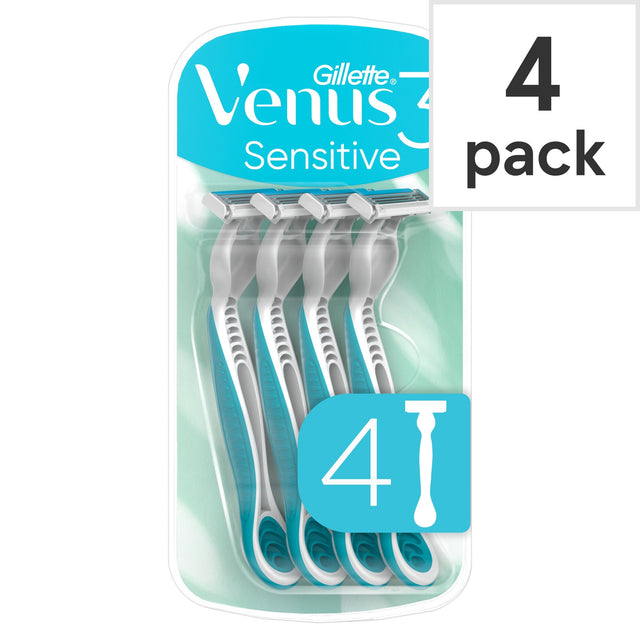 Gillette Venus 3 Sensitive Women's Disposable Razors 4 Pack