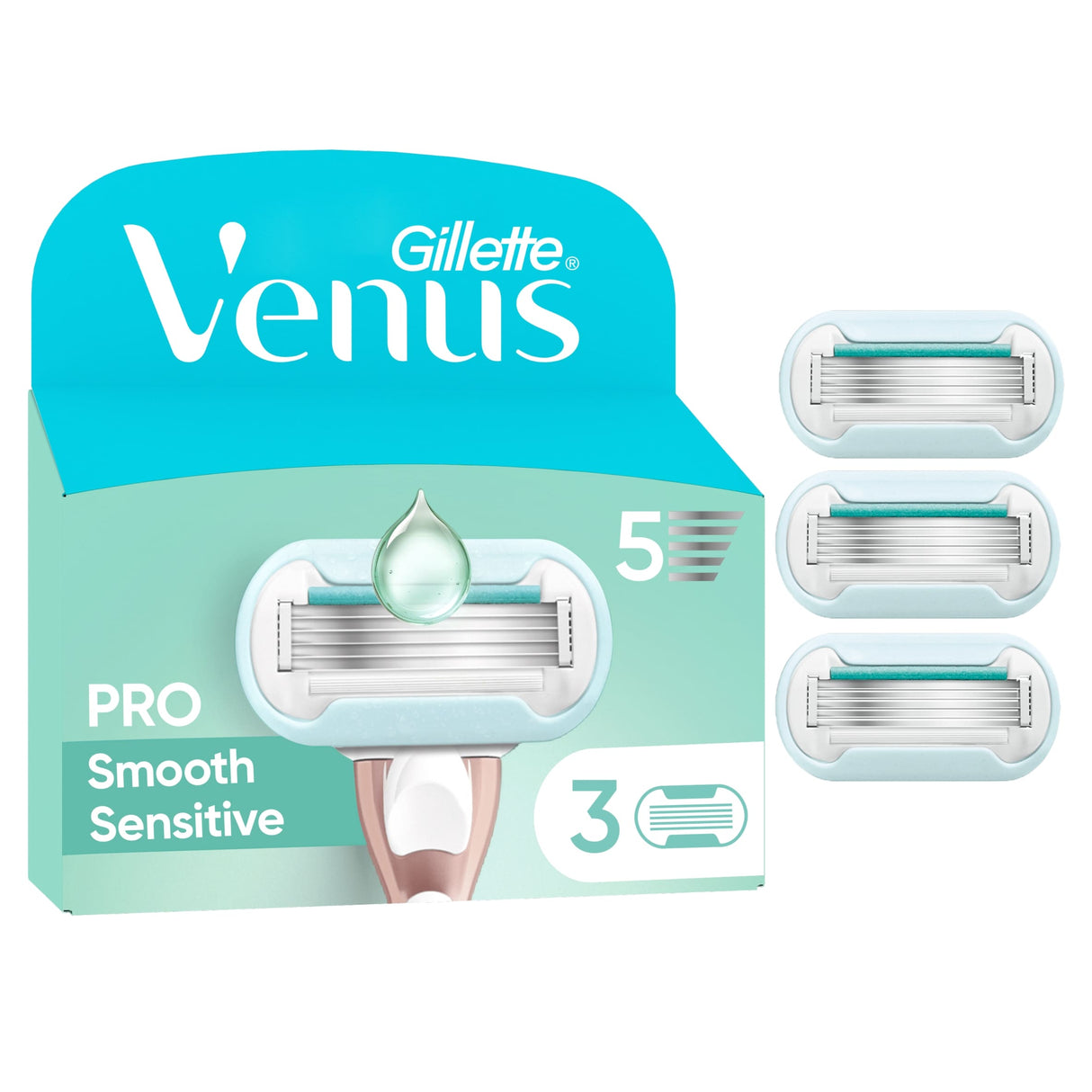 Gillette Venus Deluxe Smooth Sensitive Blades 3 Pack