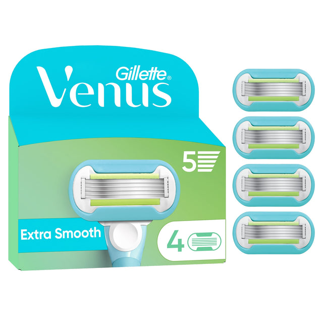 Gillette Venus Extra Smooth Women's Razor Blade Refills 4 Pack