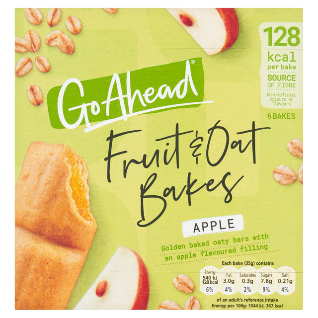 Go Ahead 6 Fruit & Oat Bakes Apple 210 g