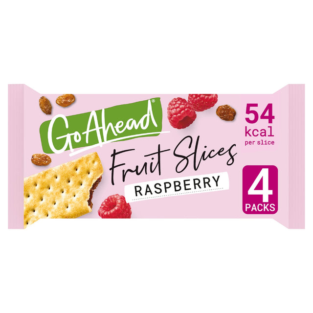 Go Ahead Raspberry Crispy Fruit Slices Snack Bars Multi-Pack 4 x 43.6 g