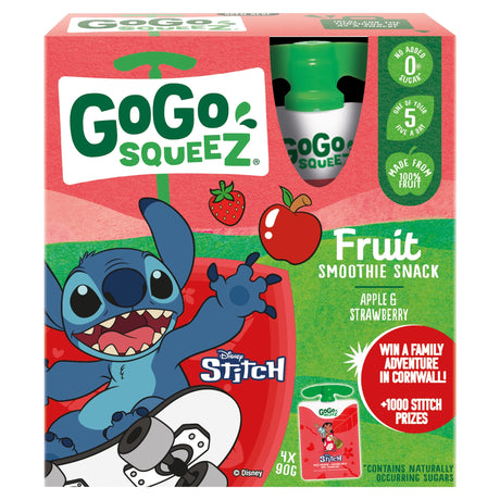 GoGo Squeez Fruit Snack Apple Strawberry 4 x 90 g