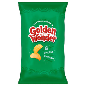 Golden Wonder Cheese & Onion Crisps 6 x 25 g