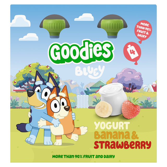 Goodies Bluey Yogurt Banana & Strawberry Pouch 4 x 100 g