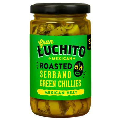 Gran Luchito Roasted Serrano Green Chillies 215 g