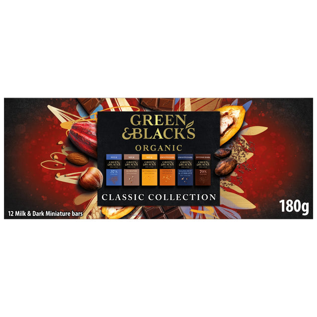 Green & Black's Organic Milk & Dark Miniature Bars 12 x 15 g