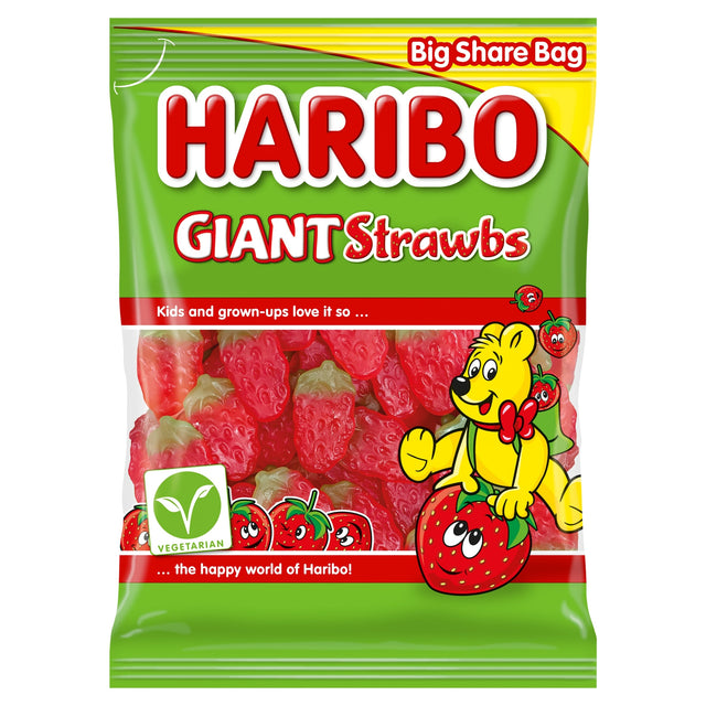 Haribo Giant Strawbs 400 g Bags