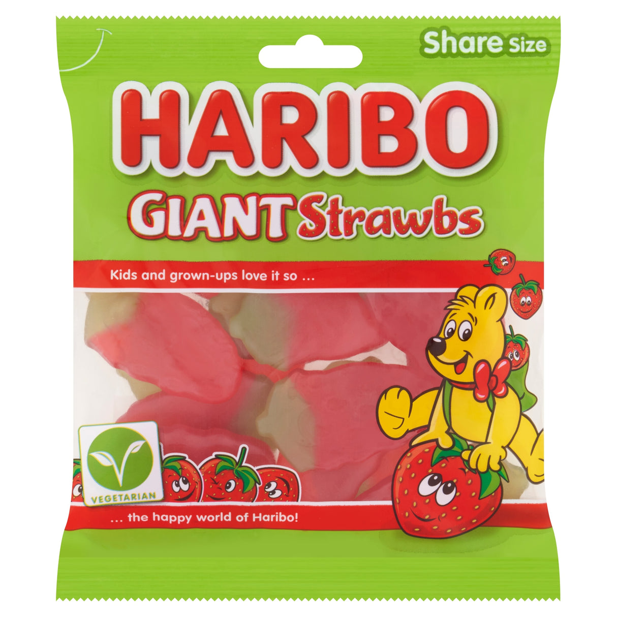 Haribo Giant Strawbs Fruit Gums 175 g
