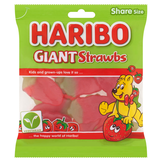 Haribo Giant Strawbs Fruit Gums 175 g