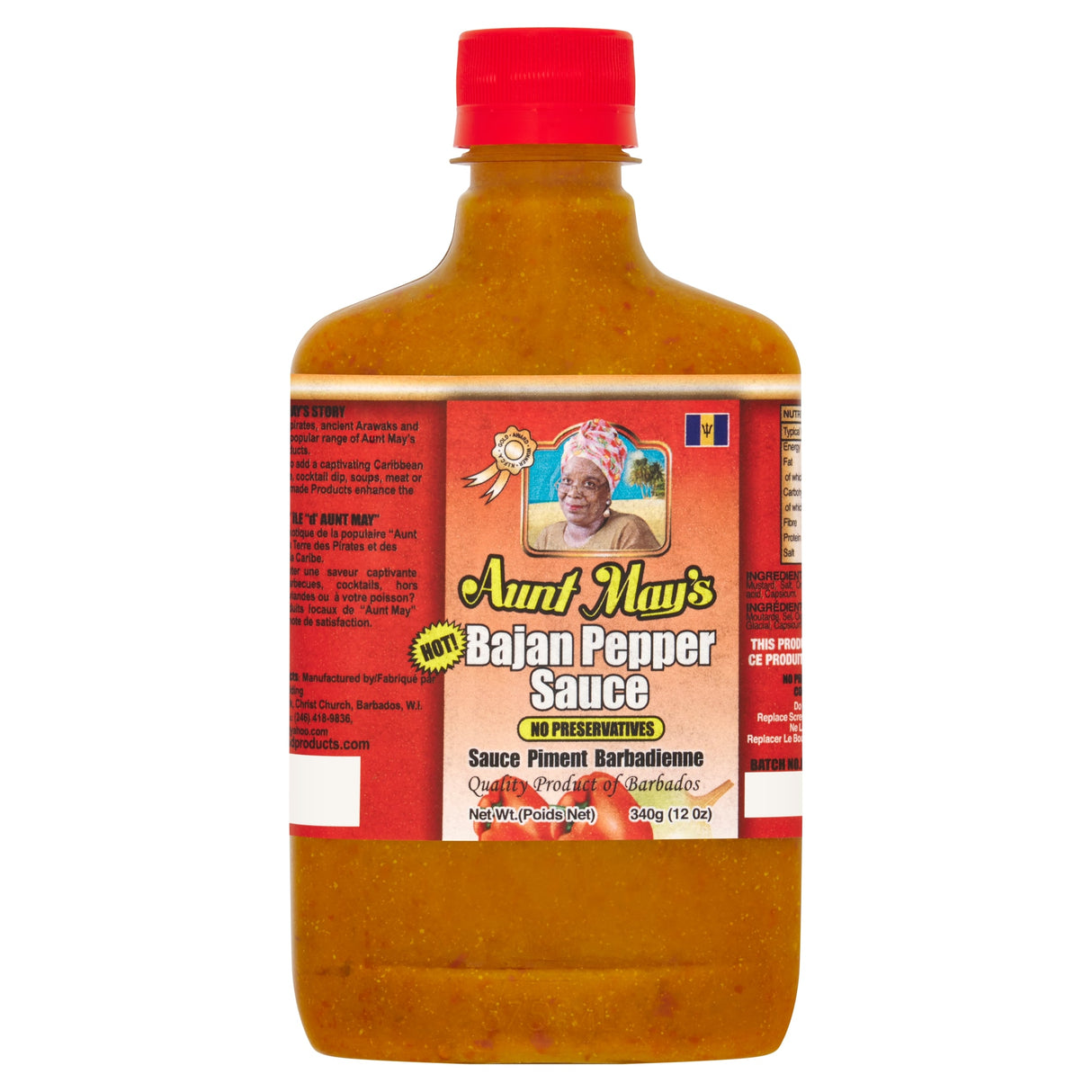 Aunt May's Bajan Pepper Sauce 340 g