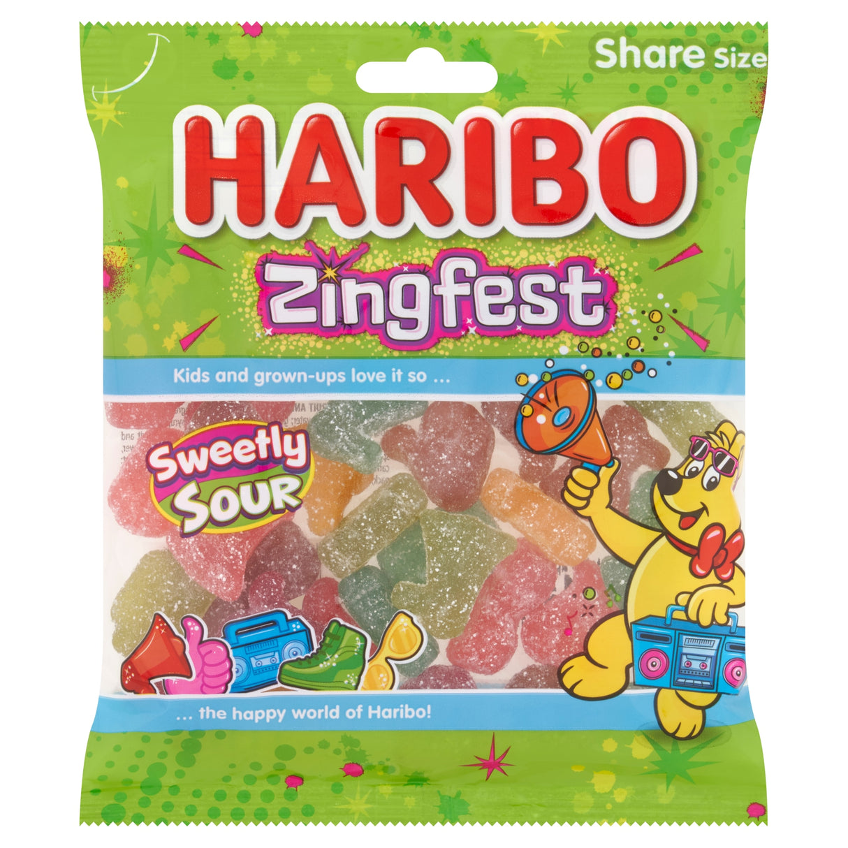 Haribo Zingfest Fizzy Fruit Flavour 150 g