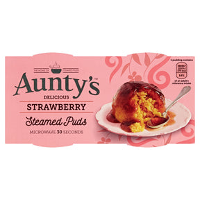 Aunty's Strawberry Steamed Puddings 2 x 95 g