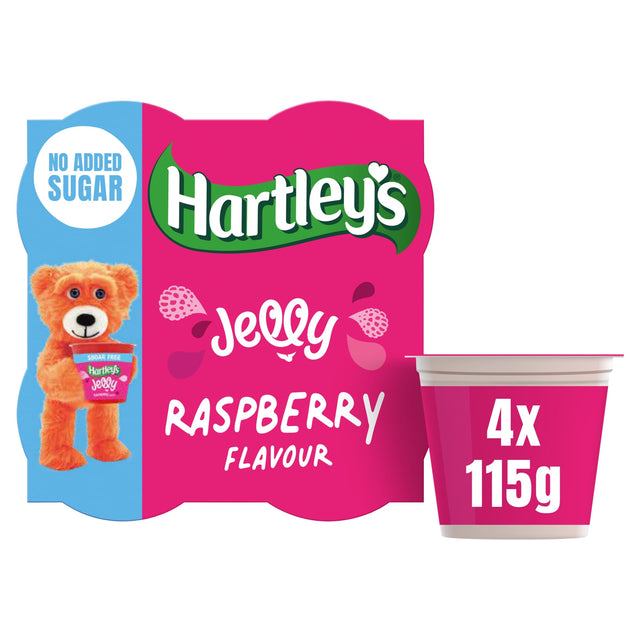 Hartley's No Added Sugar Jelly Raspberry Flavour 4 x 115 g