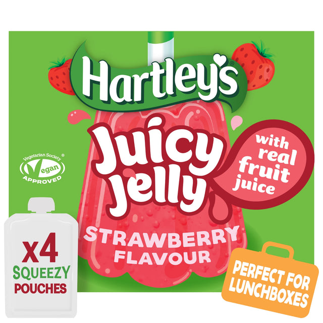 Hartley's Strawberry Jelly Pouch Multi-Pack 4 x 90 g