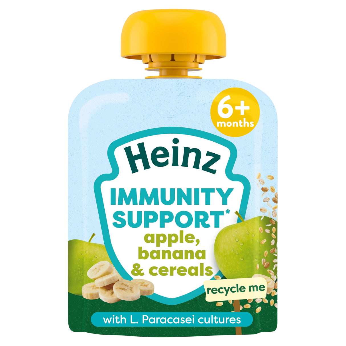 Heinz Apple Banana & Cereals Immunity Support Baby Food Pouch 85 g