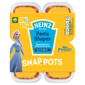 Heinz Disney Frozen Pasta Shapes Snap Pots 4 x 190 g