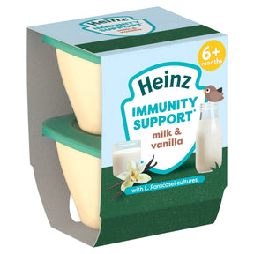 Heinz Immunity Support Milk & Vanilla Pot Baby Food 6 Months+ 2 x 100 g