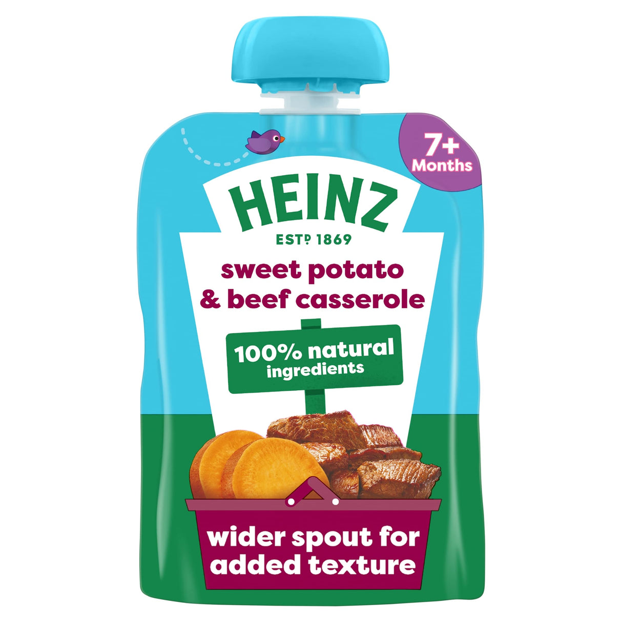 Heinz Sweet Potato & Beef Casserole Baby Food Pouch 130 g