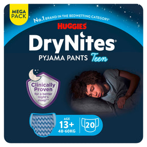 Huggies Dry Nites Bedwetting Pyjama Nappy Pants Boy 13 Years+ x 20