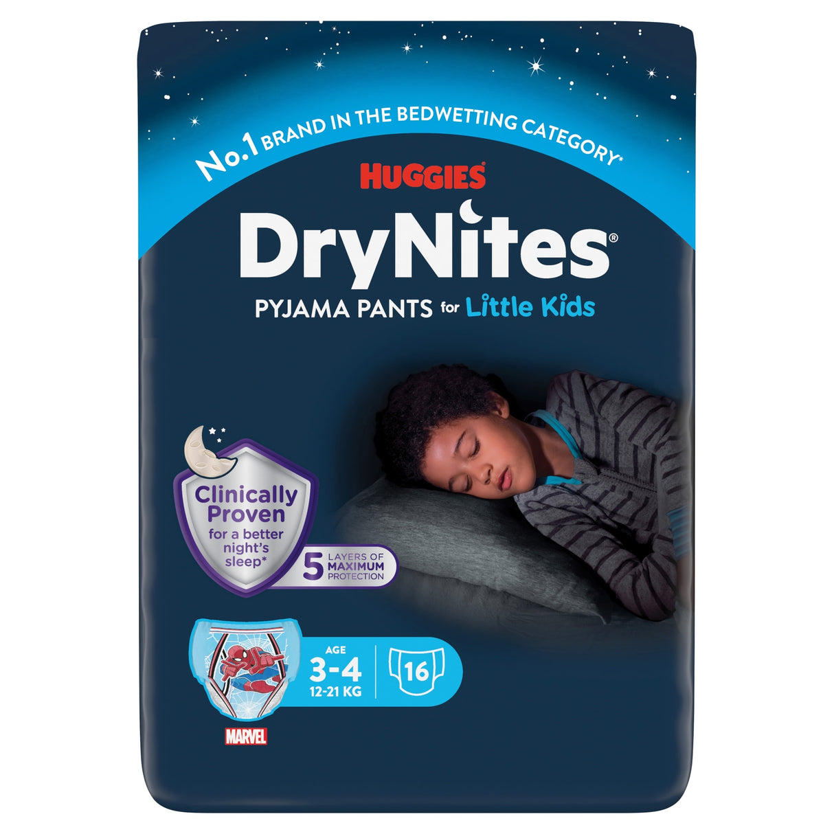 Huggies Dry Nites Pyjama Pants Age 3-4 16 Pack