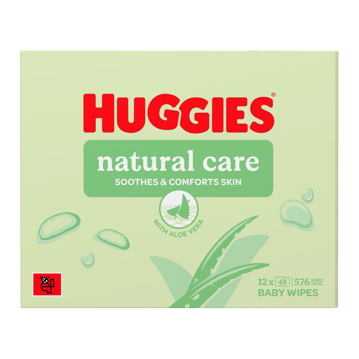 Huggies Natural Care 0% Plastic Baby Wipes 12 x 48 576 Wipes