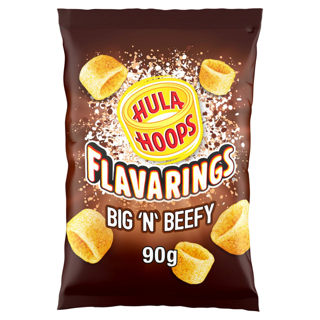 Hula Hoops Flavarings Big'N'Beefy Sharing Crisps 90 g