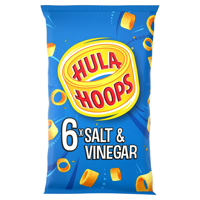 Hula Hoops Salt & Vinegar Multi-Pack Crisps 6 x 24 g