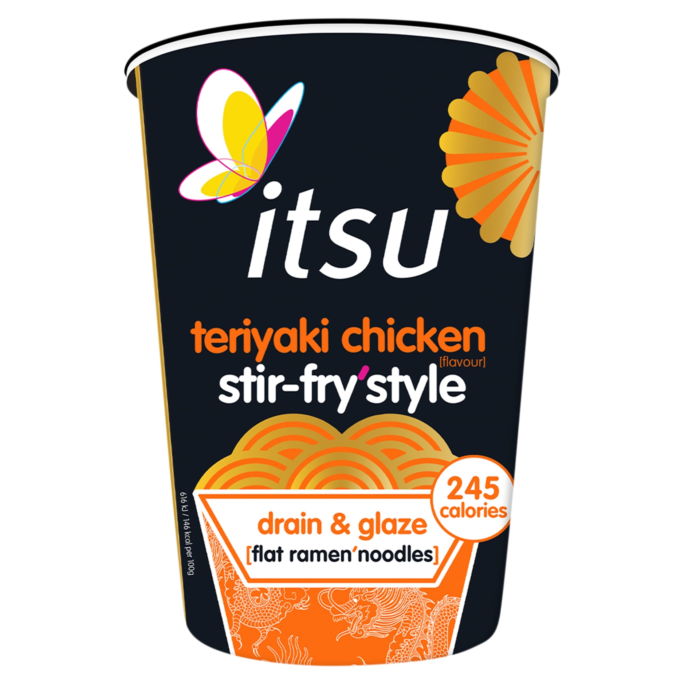 Buy Itsu Teriyaki Chicken Flavour Stir Fry Style Noodles 81 g in ...