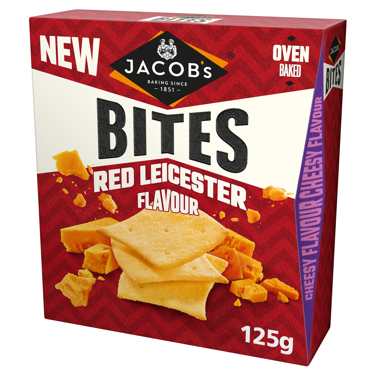 Jacob's Bites Crackers Red Leicester Flavour 125 g