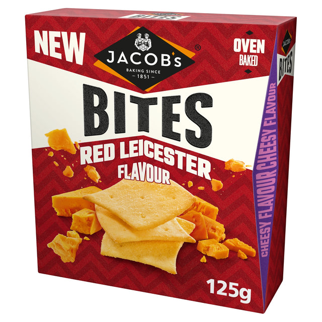 Jacob's Bites Crackers Red Leicester Flavour 125 g