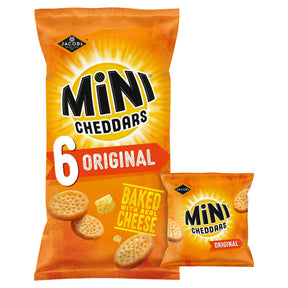 Jacob's Mini Cheddars Original Multi-Pack Baked Snacks 6 x 23 g
