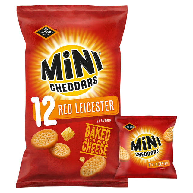 Jacob's Mini Cheddars Red Leicester Multi-Pack Snacks 12 x 23 g