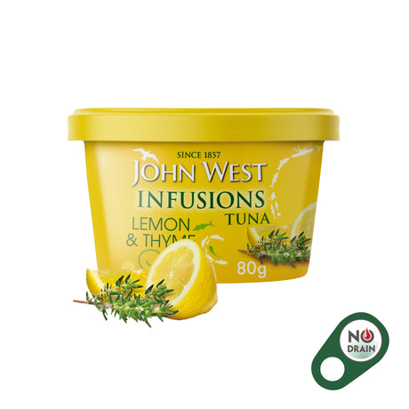 John West Lemon & Thyme No Drain Tuna Infusions 80 g