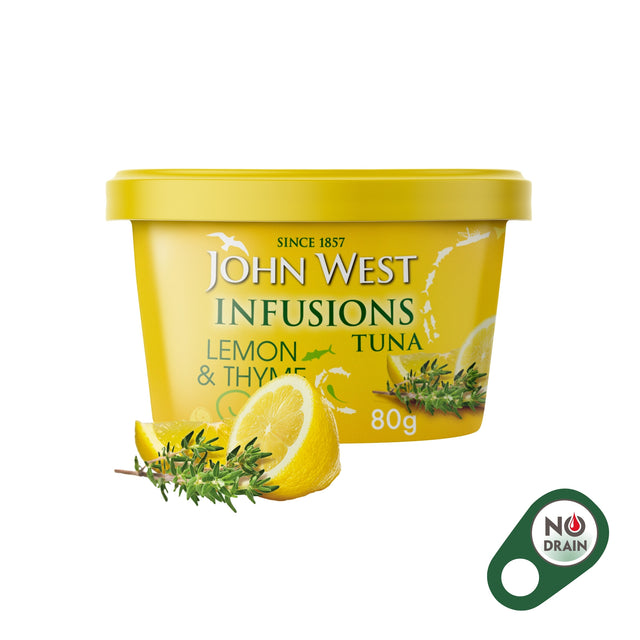 John West Lemon & Thyme No Drain Tuna Infusions 80 g