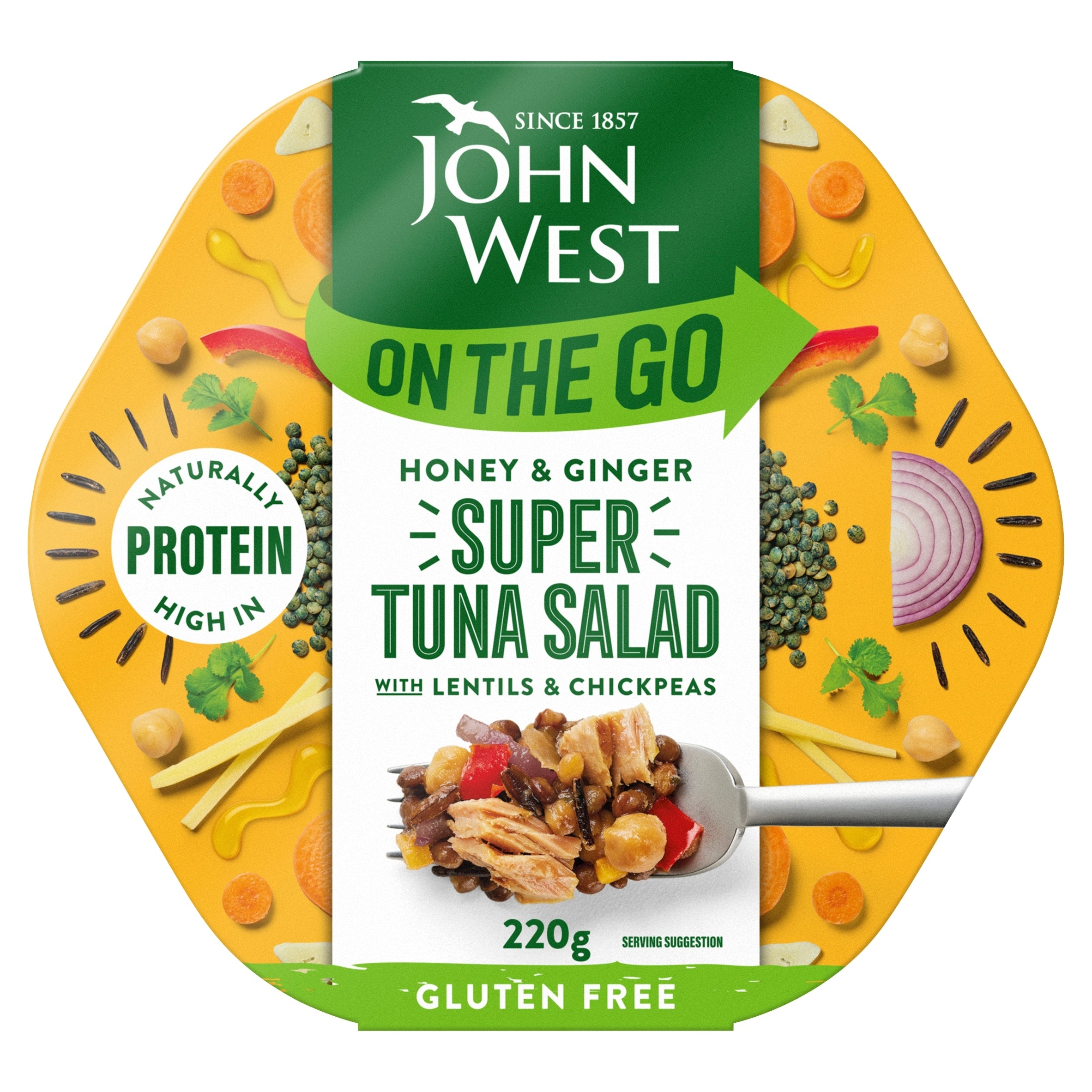Buy John West On The Go Super Tuna Salad Honey Ginger 220 G In Buy John West On The Go Super Tuna Salad Honey Ginger 220 G In