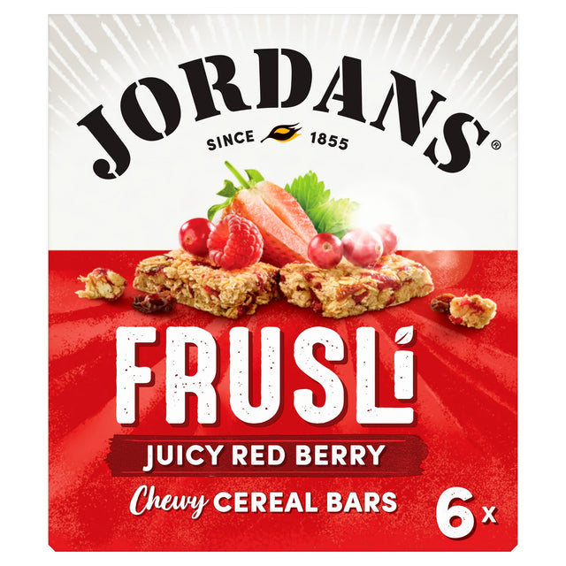 Jordans Frusli Chewy Cereal Bars Juicy Red Berry 6 x 30 g 180 g