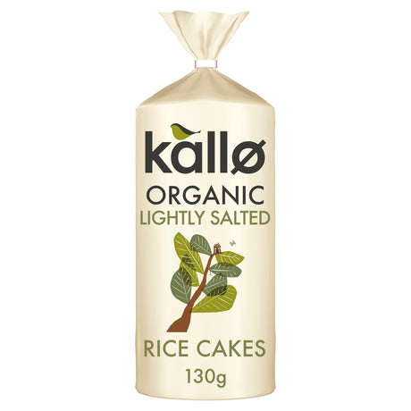 Kallo Organic Lightly Salted Wholegrain Rice Cake 130 g