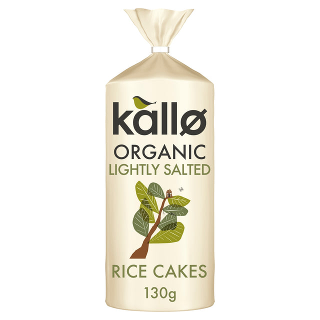 Kallo Organic Lightly Salted Wholegrain Rice Cake 130 g