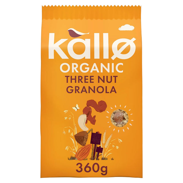 Kallo Organic Three Nut Granola 360 g