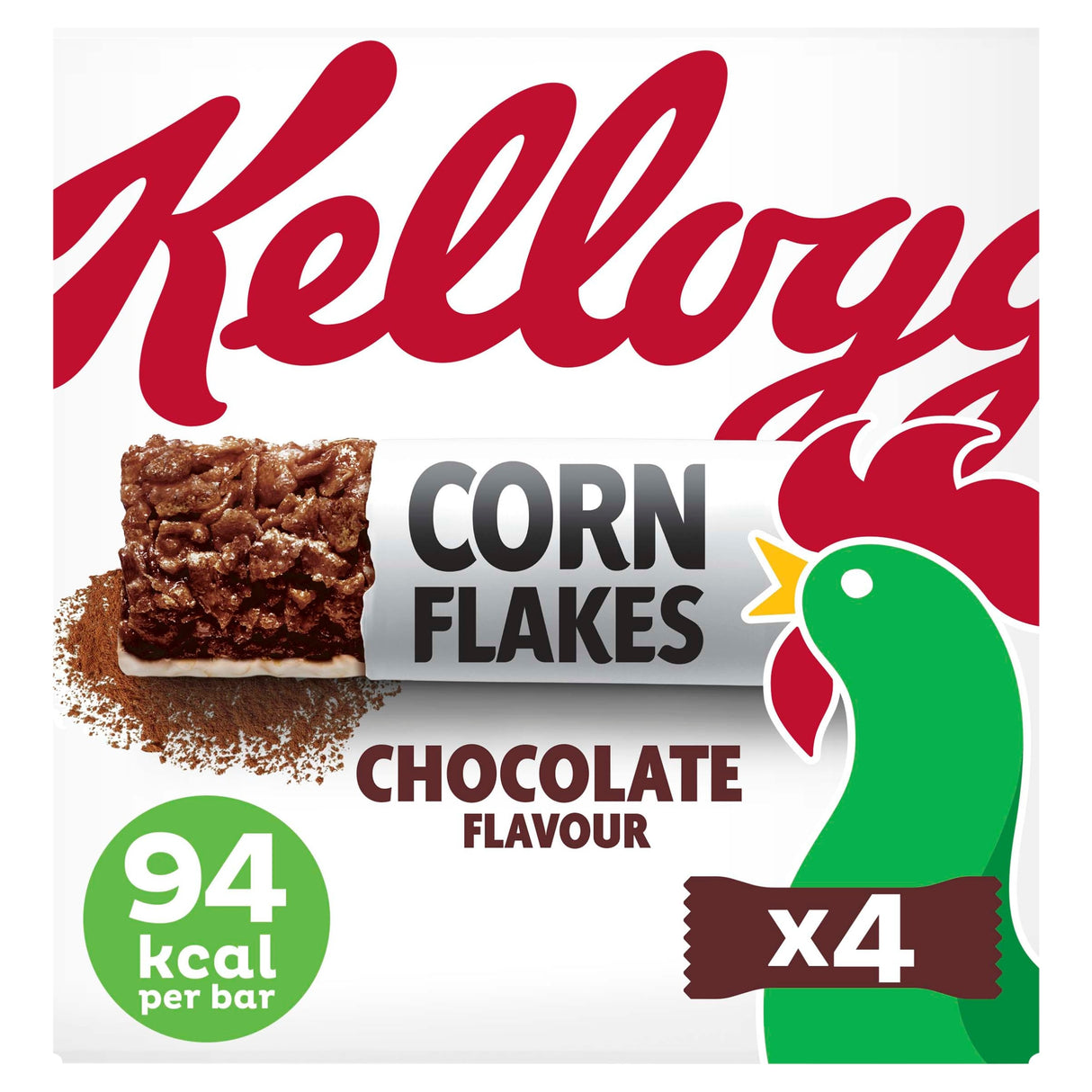 Kellogg's Corn Flakes Chocolate Flavour Cereal Milk Bars 4 x 24 g