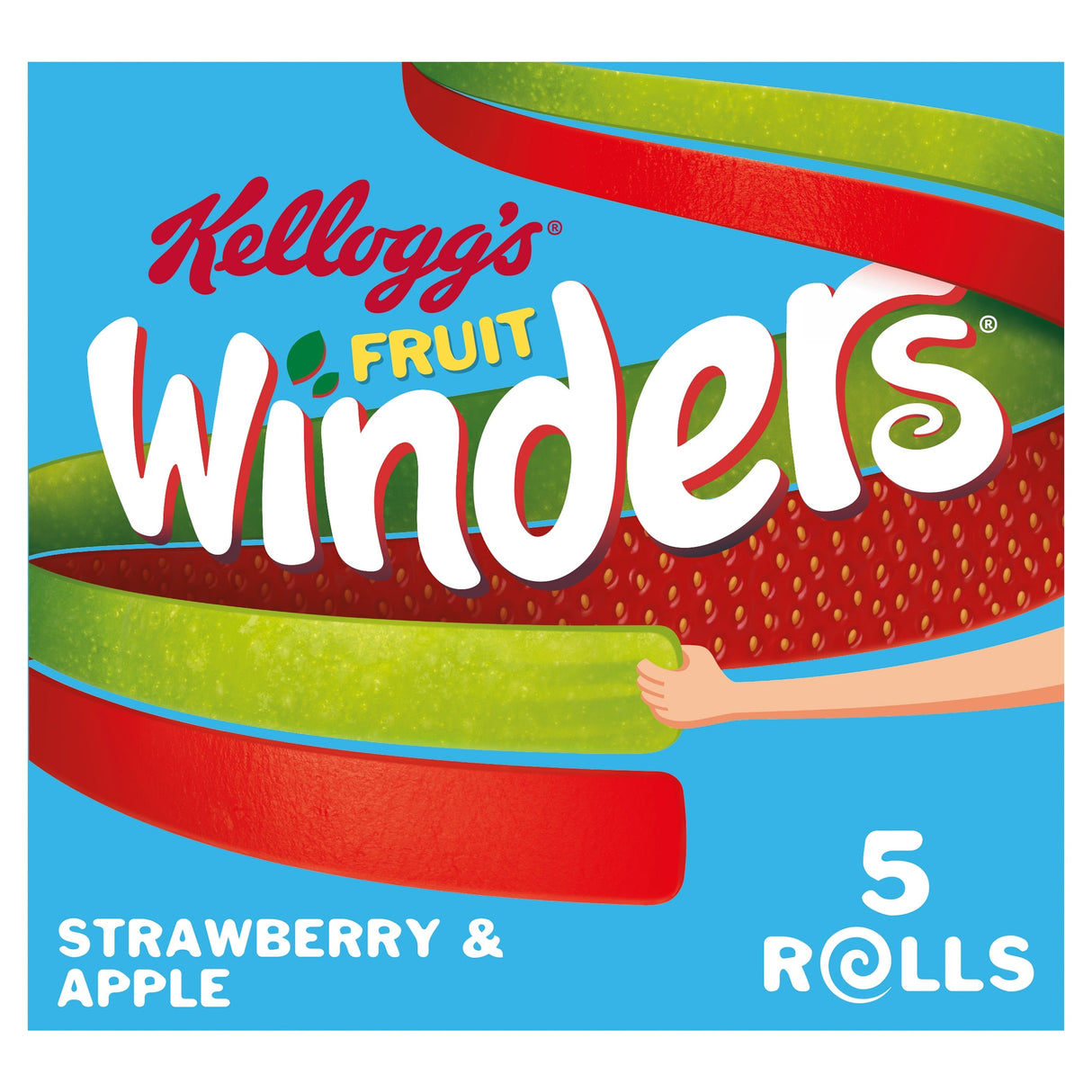 Kellogg's Fruit Winders Doubles Strawberry & Apple Snack Rolls 5 x 17 g