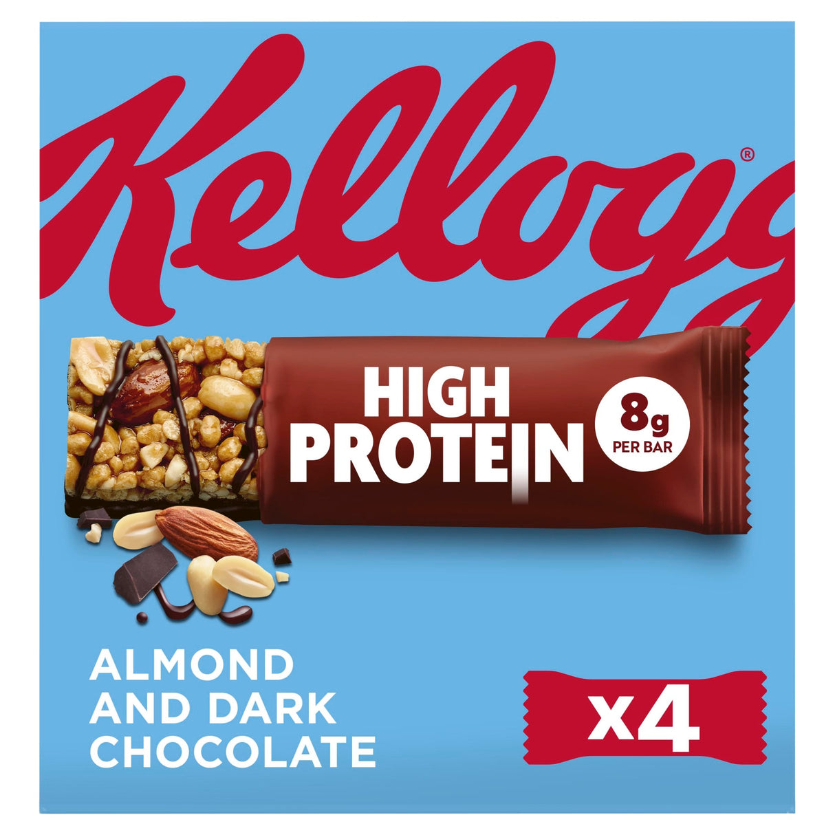 Kellogg's High Protein Almond & Dark Chocolate 4 x 35 g