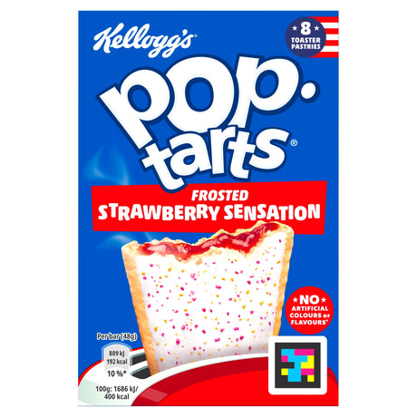 Kellogg's Pop Tarts Strawberry Sensation Pastry Snacks 8 x 48 g