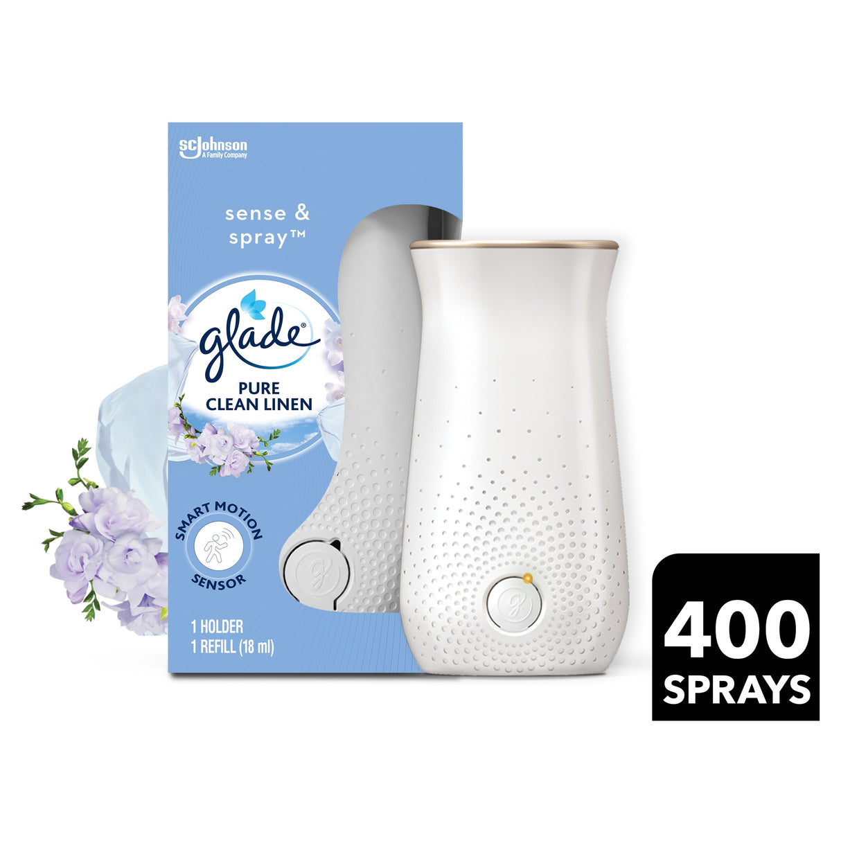 Glade Sense & Spray Holder + Refill Clean Linen 18 ml