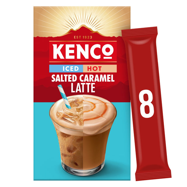 Kenco Iced Hot Salted Caramel Latte 8 x 20.3 g
