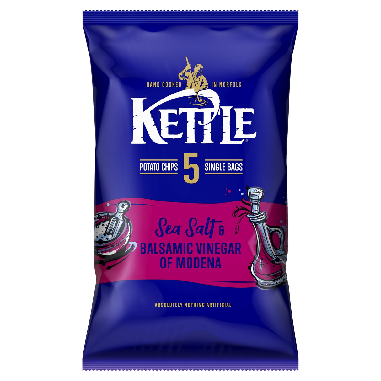 Kettle Sea Salt & Balsamic Vinegar Crisps 5 x 25 g